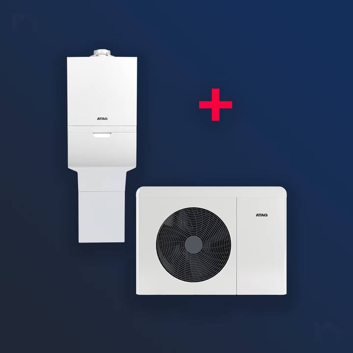 Hoofd foto van de ATAG Energion 4 kW warmtepomp + i36ECZ CW5 cv-ketel