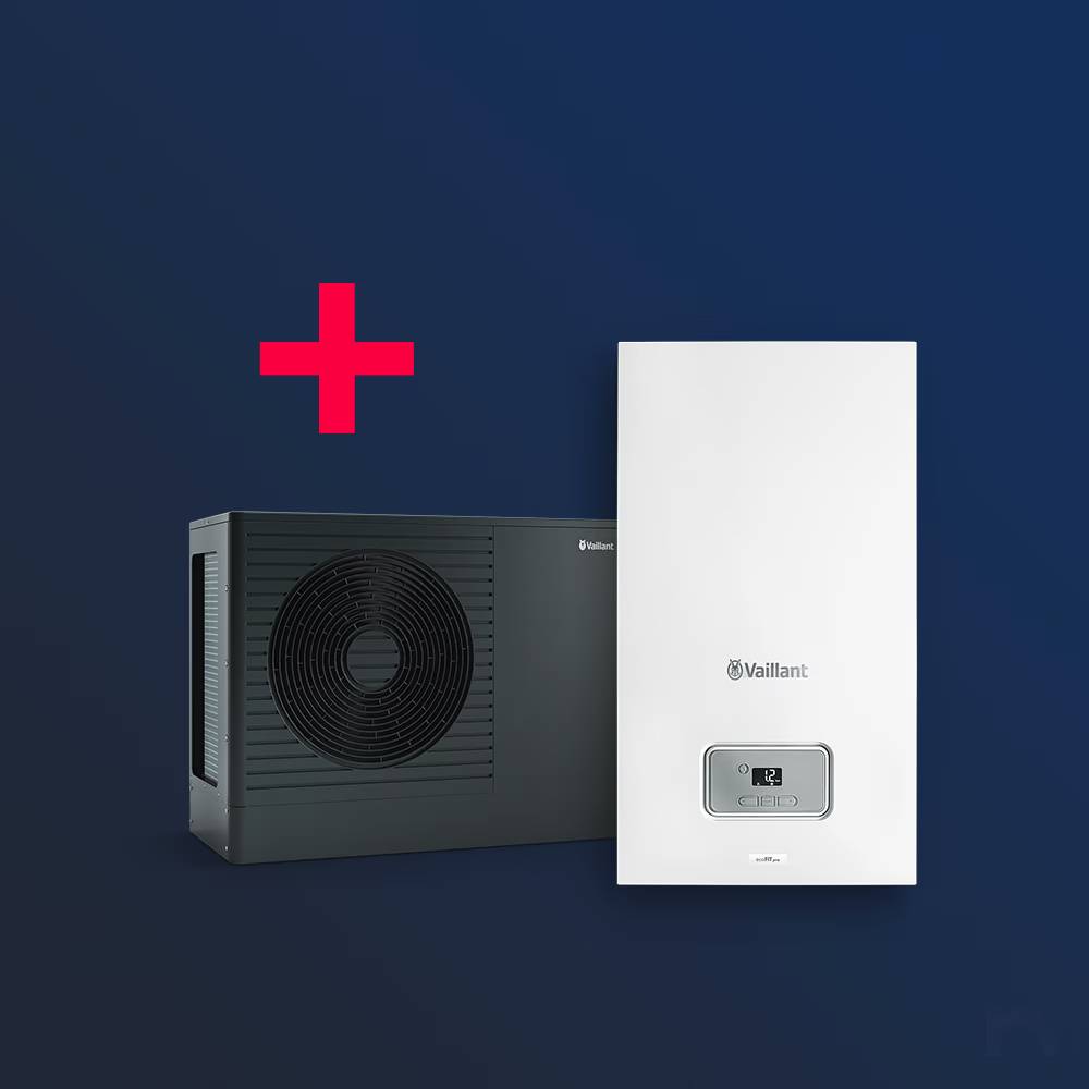 Hoofd foto van de Vaillant aroTHERM Pro 7 kW + ecoFIT Pro CW4 combipakket